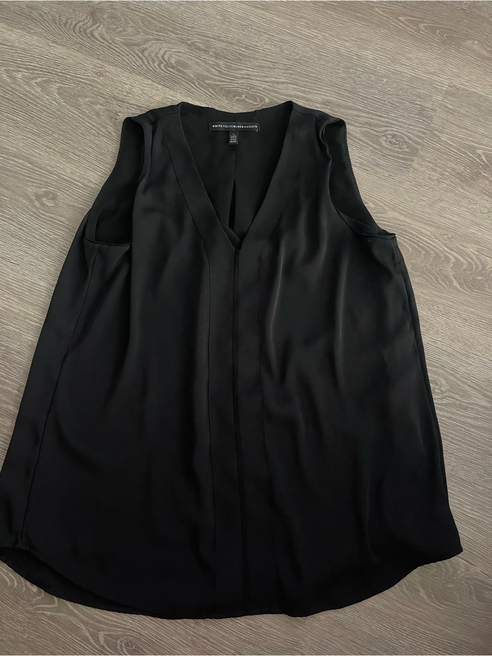 White House Black Market Black Sleeveless V-Neck Camisole